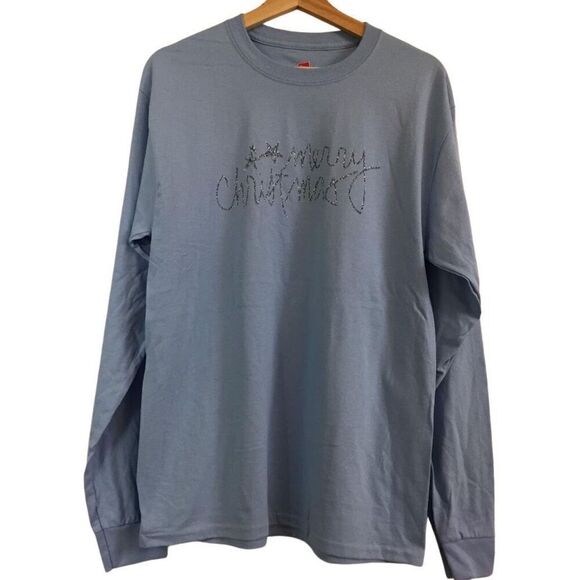 Merry Christmas Long Sleeve Tshirt Men’s Size Medium - Picture 1 of 1